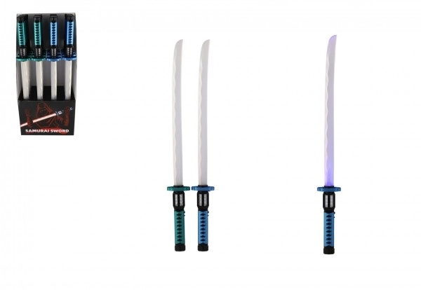 Épée Samurai en plastique lumineuse 73 cm