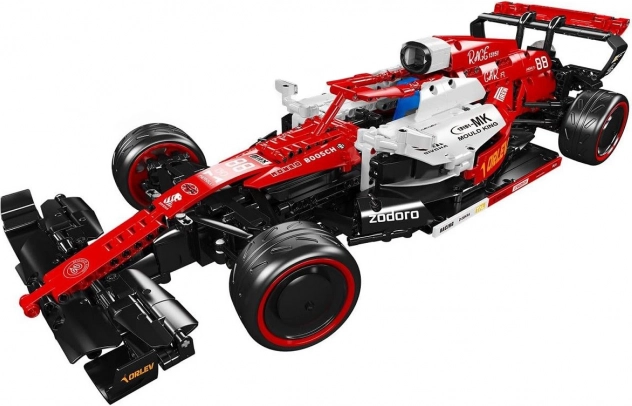 Kit de voiture de course RC, 1185 pièces – rouge, échelle 1:8