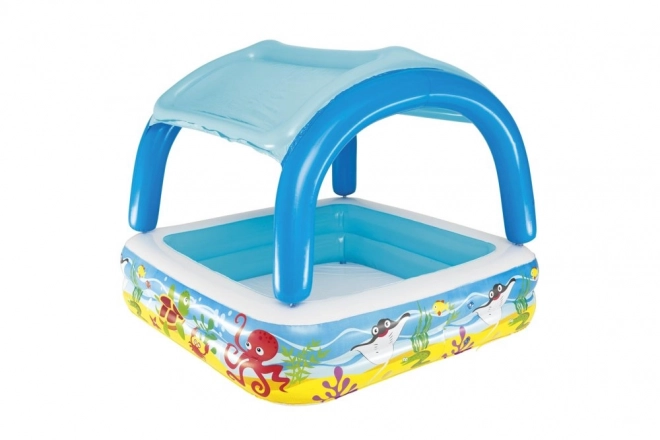 Piscine gonflable pour enfants avec abri
