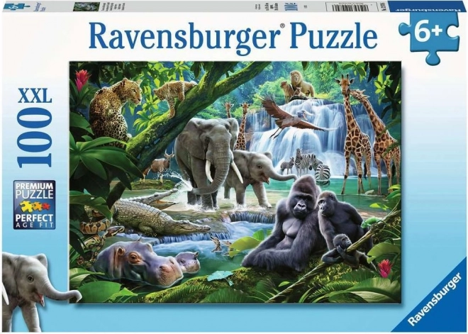 Puzzle Animaux de la jungle XXL 100 pièces