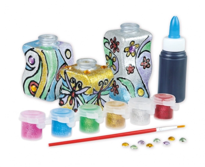 Ensemble créatif Vases scintillants - peinture sur verre