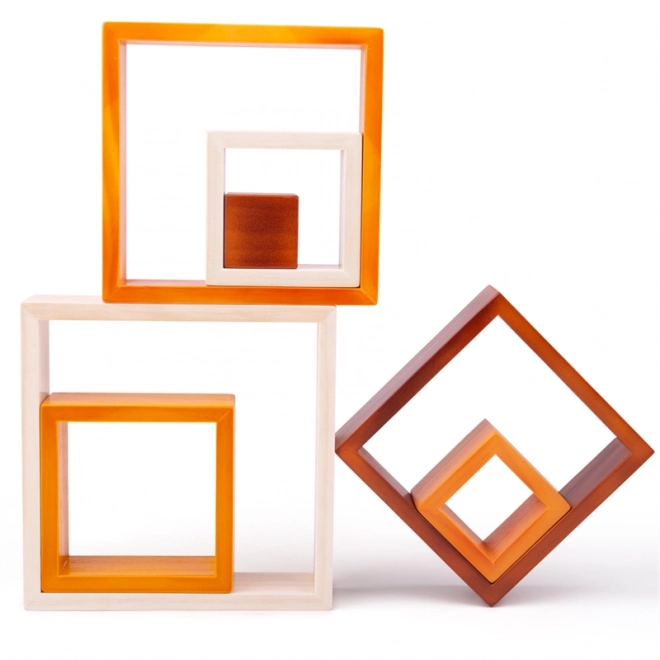 Carrés en bois empilables Bigjigs Toys pour enfants