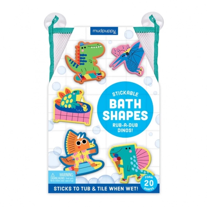 Formes en mousse adhésives de dinosaures pour le bain Mudpuppy