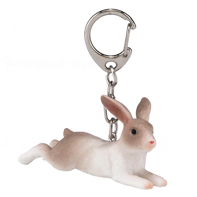 Porte-clés lapin couché