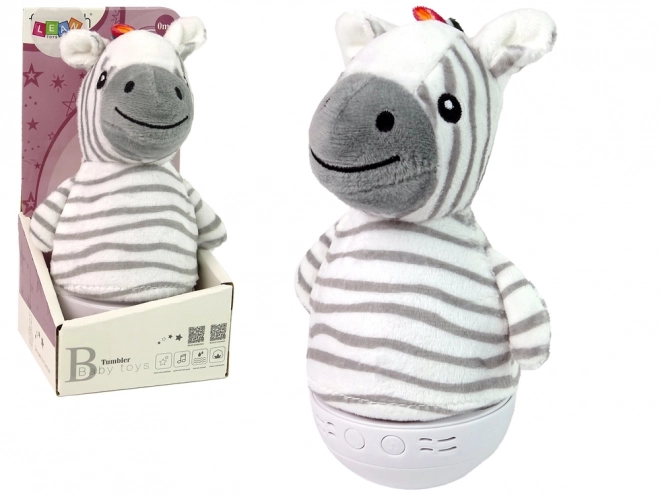 Zèbre à bascule avec lampe et mélodie pour enfants