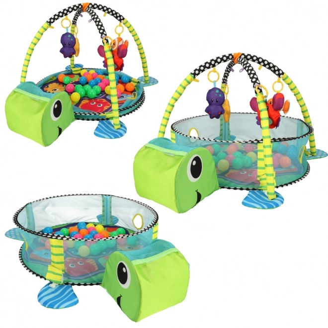 Tapis de jeu éducatif tortue avec barrière et balles