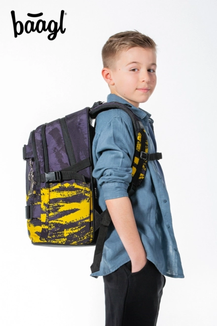 BAAGL Sac à dos scolaire Skate Dune