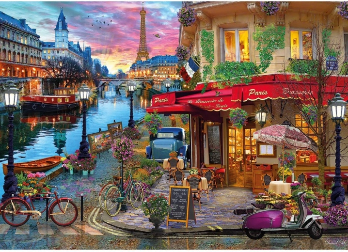Puzzle coucher de soleil sur la Seine XL 500 pièces