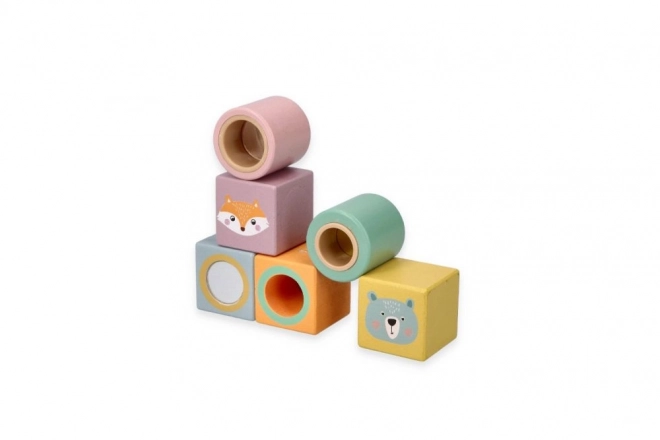 Cubes sensoriels en bois pour petits explorateurs