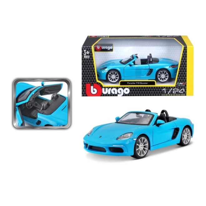 Bburago 1:24 Porsche 718 Boxster Bleu