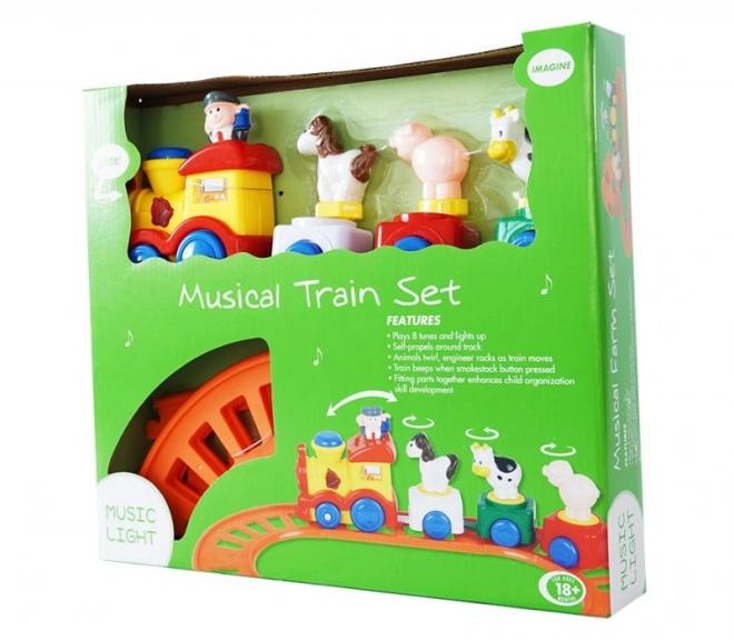 Petit train pour enfants avec mélodie et figurines mobiles
