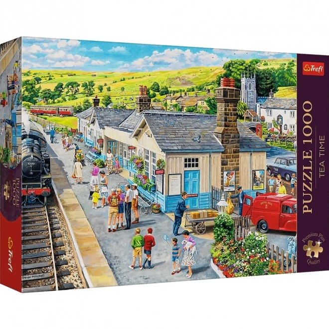 TREFL Puzzle Premium Plus Tea Time : Gare 1000 pièces