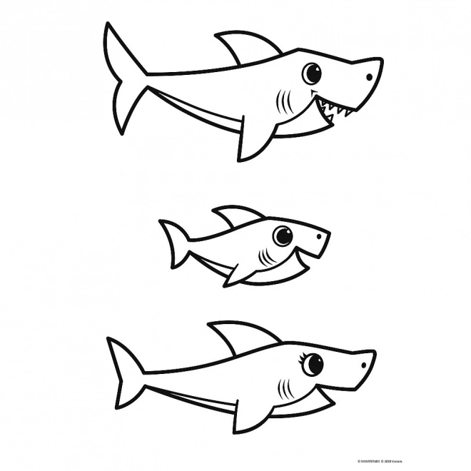 Baby MAXI 2x10 pièces puzzle Joyeux Jour de Requin, Baby Shark
