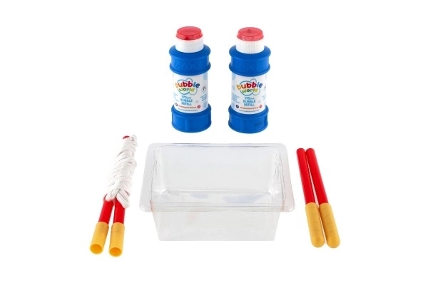 Ensemble Bublifuk - création de bulles professionnelles + recharge 350 ml dans une boîte 15x27x6cm