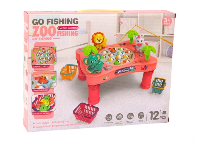 Table de jeu de pêche rose