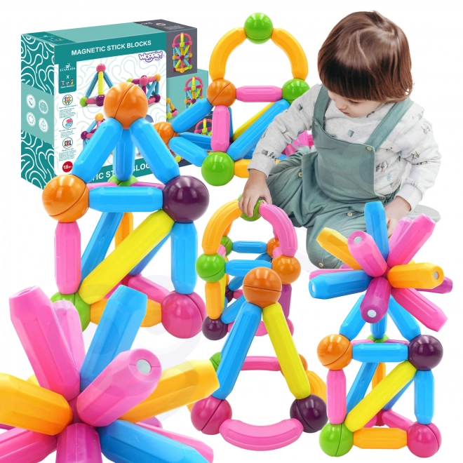 Woopie ensemble de construction éducatif magnétique, 38 pièces
