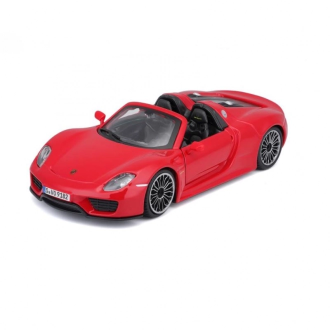 Voiture miniature en métal Porsche 918 Spyder rouge