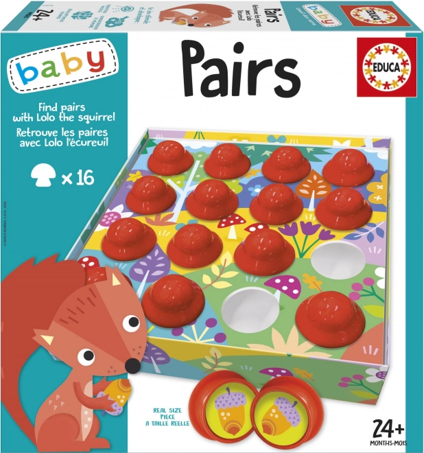 EDUCA Baby Cherche les paires avec l'écureuil Lolo