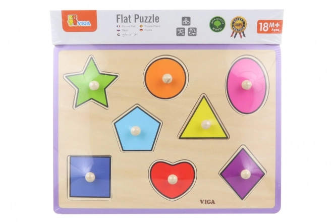 Viga Puzzle en Bois Formes avec Pions