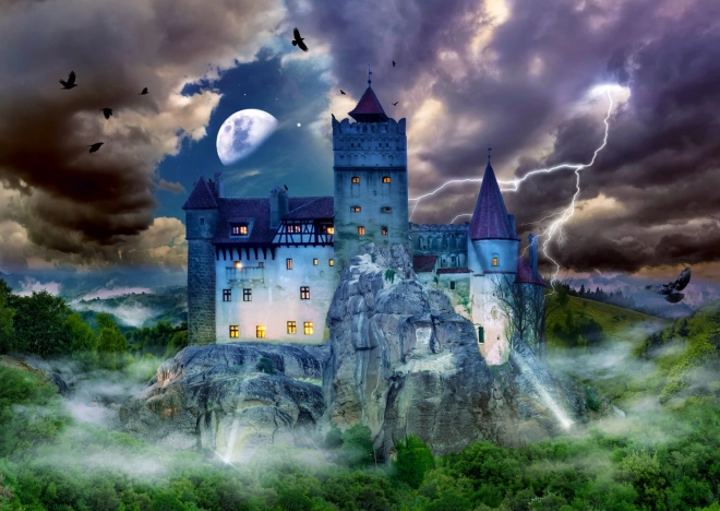 Puzzle Nuit hantée au château de Dracula 1000 pièces