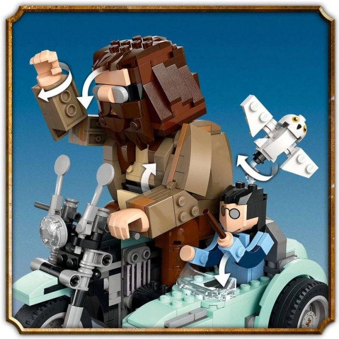 Balade à moto avec Hagrid et Harry