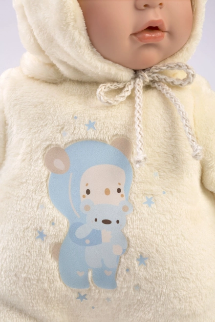 Llorens 14207 BABY ENZO - poupée bébé réaliste avec corps en tissu souple - 42 cm