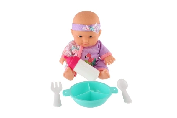 Poupée bébé 20cm corps rigide avec accessoires dans la boîte 23x24x8cm