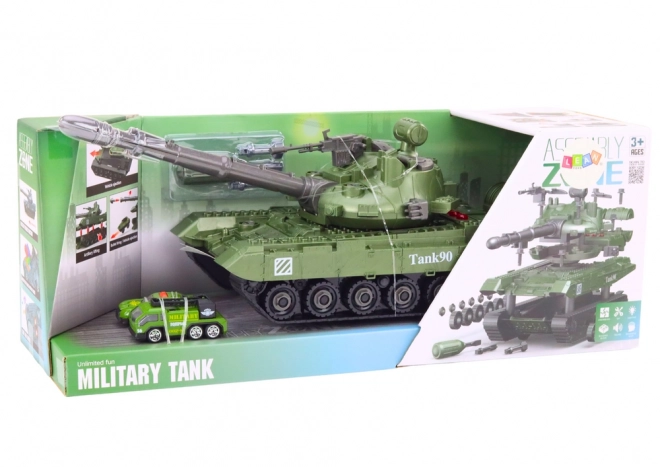 Tank vert DIY pour enfants avec pièces démontables et sons