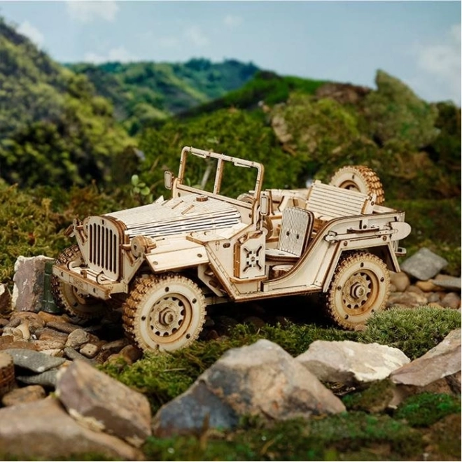 Jeep militaire - Puzzle en bois 3D