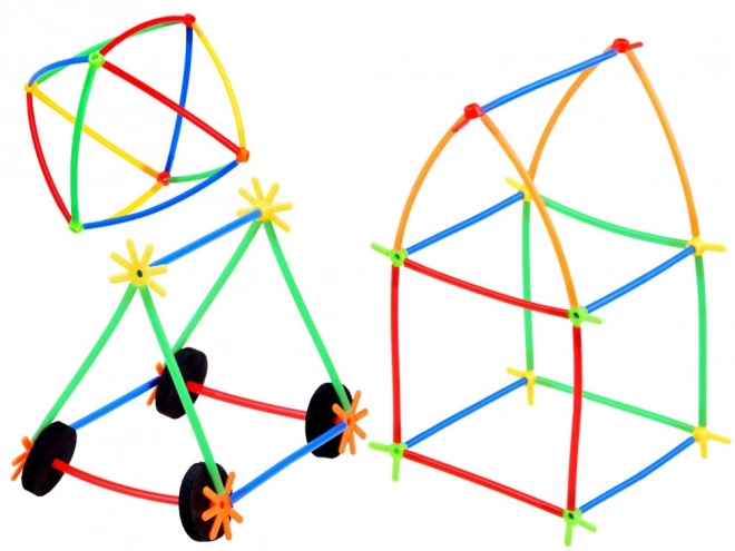 Jeu de construction créatif tubes et bâtonnets