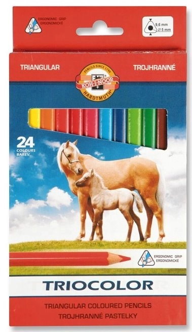 Crayons triangulaires Koh-i-noor 24 pcs Triocolor
