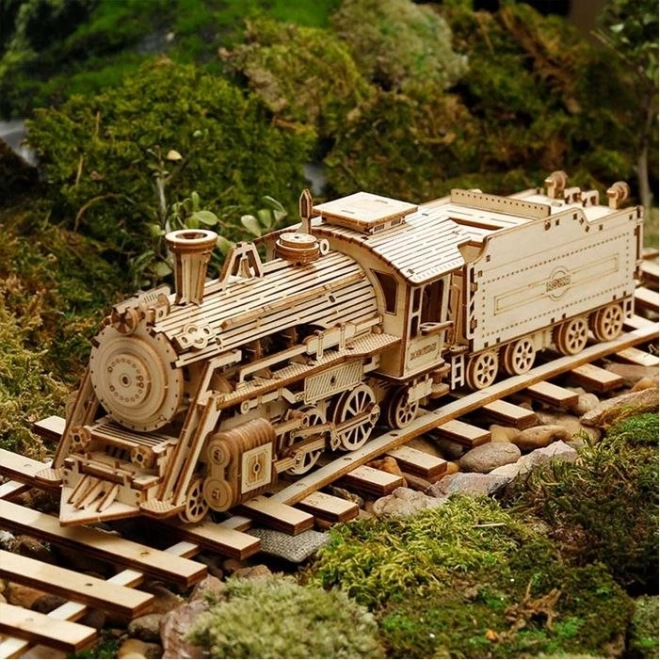 Locomotive - Express à Vapeur - Puzzle 3D en Bois