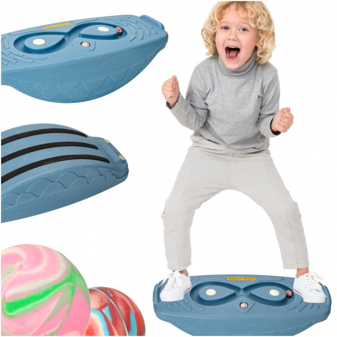 Planche d'équilibre avec labyrinthe pour enfants bleu foncé