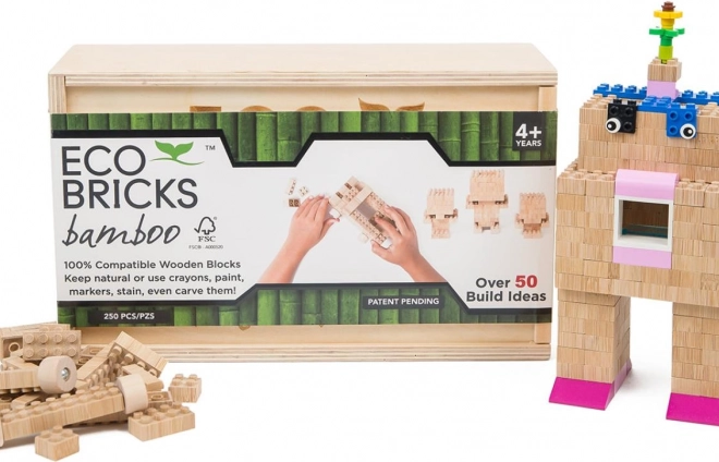 Kit de construction en bois 250 pcs dans une boîte