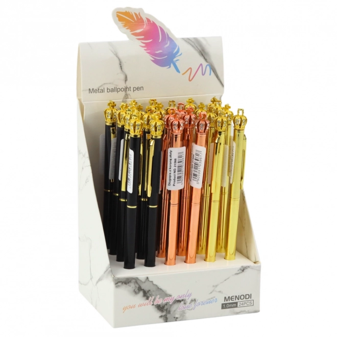 Stylo automatique en métal Couronne encre bleue 1,0 mm