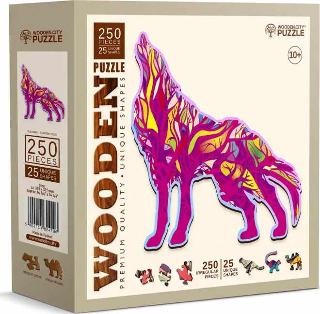 Puzzle en bois Loup hurlant 250 pièces