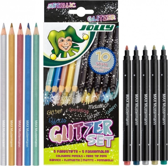 Crayons et feutres métalliques 10 pcs