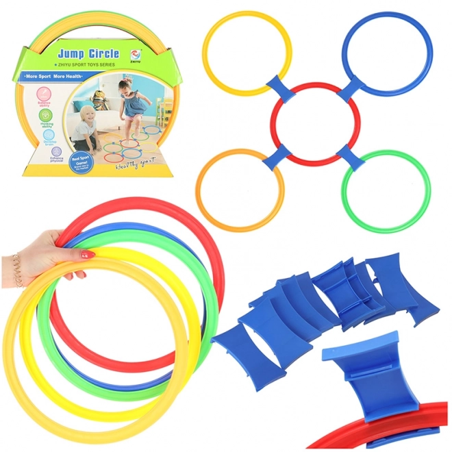 Jeu de saut - cercles colorés
