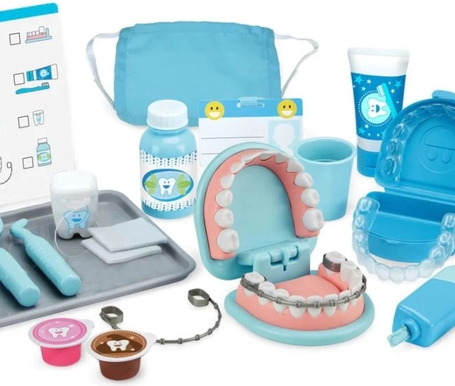 Modèle de dentition réaliste et instruments