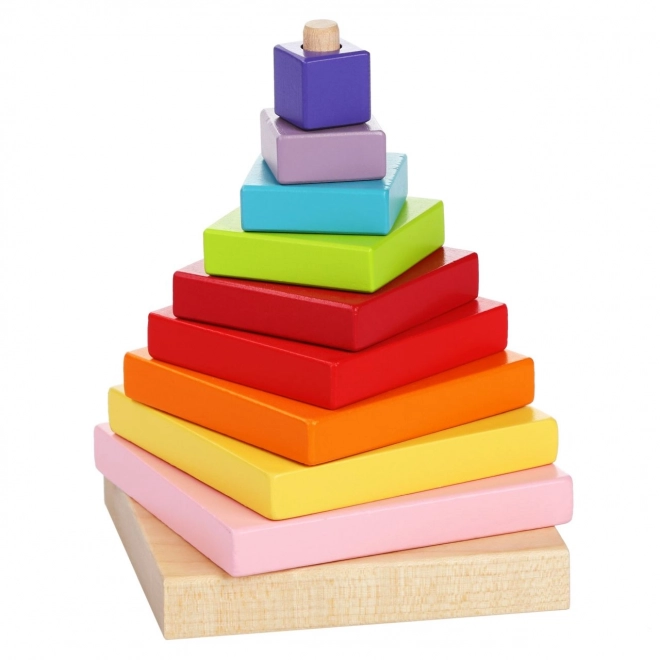 CUBIKA 13357 Pyramide colorée - casse-tête en bois 9 pièces