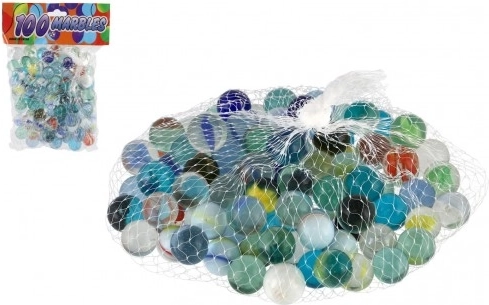 Billes en verre pour jeu de billes, 100 pcs en sachet