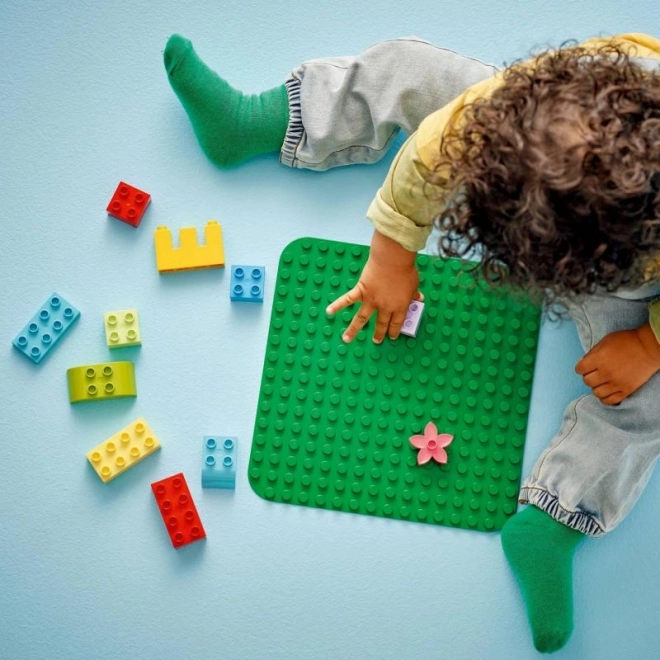 Lego Duplo plaque de construction verte