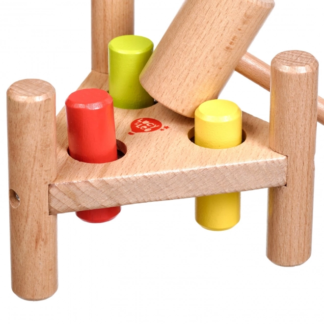 Lucy & Leo Triangle - marteau en bois avec 3 chevilles