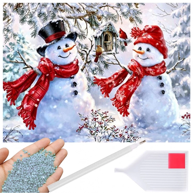 Broderie de Diamants Bonhomme de Neige Mosaïque de Noël 5D