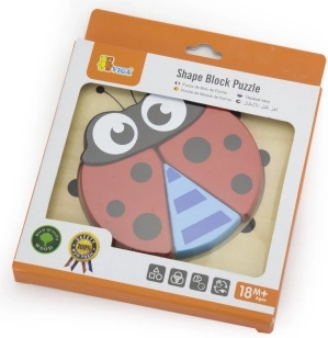 Mini puzzle en bois coccinelle VIGA