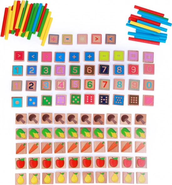 Lucy & Leo set éducatif en bois Apprenons à compter (135 pièces)