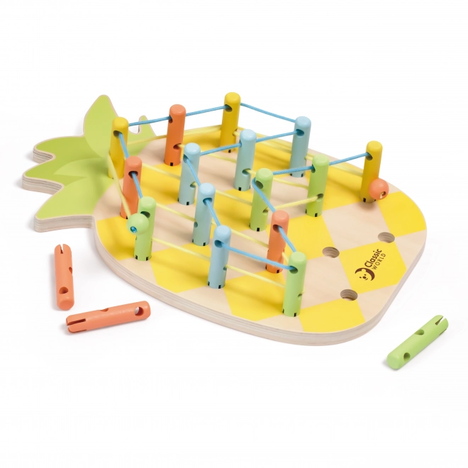 Jouet à enfiler en bois Ananas Classic World