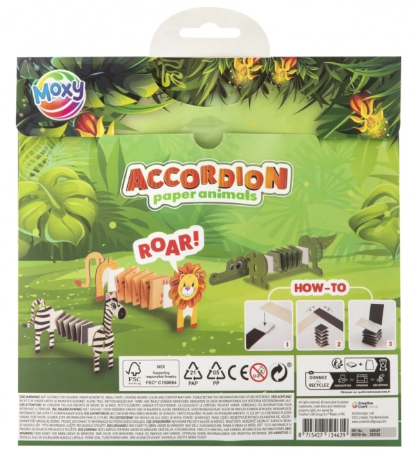 Animaux en papier accordéon pliables Moxy