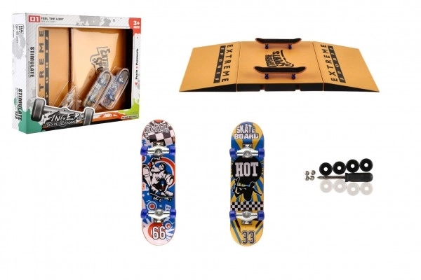 Skateboards à visser à doigts avec rampe