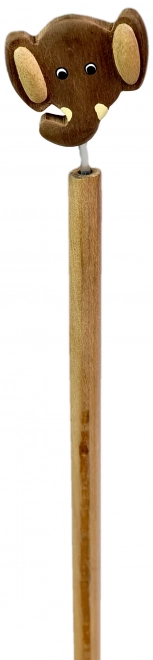 Crayon en bois avec tête d'éléphant